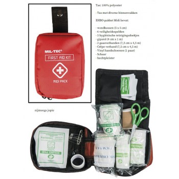 First aid pack midi red