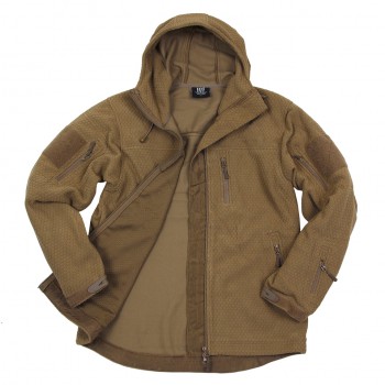 hexagon fleece vest, bruin