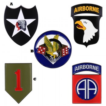 airborne metaal logo embleem, A, B of C