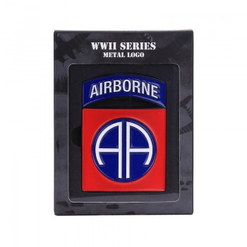 airborne metaal logo embleem 82nd, metalen embleeem groot, AA