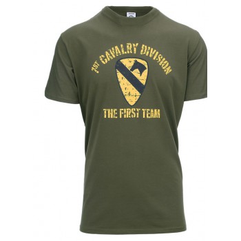 t-shirt 1st Cavalry Division, groen