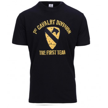 t-shirt 1st Cavalry Division,zwart