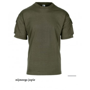 t-shirt tactical pocket groen