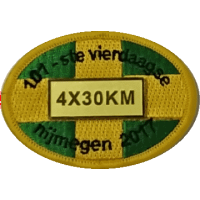 2017 4-daagse badge 2017 met metalen afstandsnummer 2017 4-daagse badge 2017 met metalen afstandsnummer