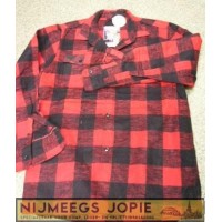 canada blouse, houthakkersblouse, rood, 100% katoen