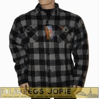 canada blouse, houthakkersblouse, grijs, 100% katoen