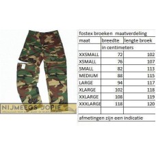 afritsbroek groen camouflage, fostex