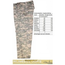 bdu broek, legerbroek, met zijzakken, acu camo, XL of XXL