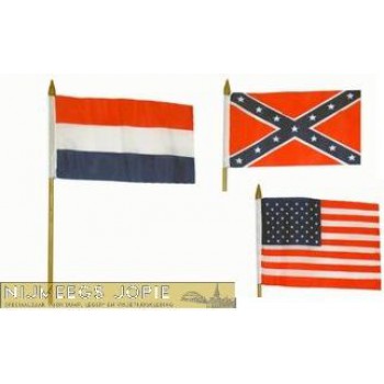 desk-vlag, klein formaat, op stok