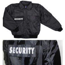 security-jas afritsjas zwart SECURITY/BEVEILIGING