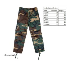 kinderbroek woodland camouflage, Fostex