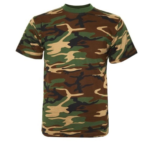 t-shirt woodland camouflage