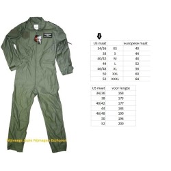 Piloten-overall groen, volwassen maten Piloten-overall groen, volwassen maten