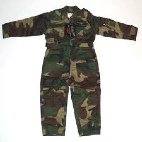 Kinderoverall vliegeniers-overall woodland, piloten overall