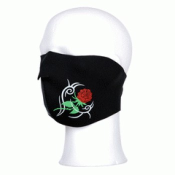 Biker mask half face roses