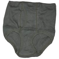 onderbroek kort, groen leger, jaren 1970/1990, euro per stuk, of  nu 10 voor 5 euro