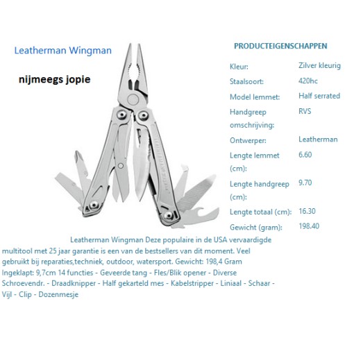 leatherman wingman, tool