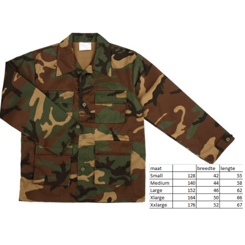 kinder bdu blouse / dun jasje woodland