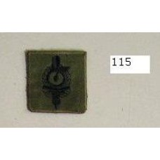 embleem 115, krans zwaard en wiel en vleugel