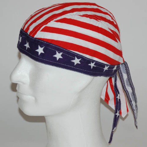 bandana, red white stripes