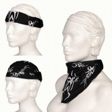 3 in 1 bandana, tribal, zwart