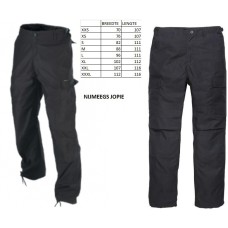 bdu pant broek zwart, vintage, security/legerbroek