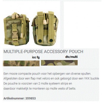 Multiple-purpose accessory pouch tas