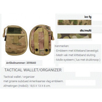 Tactical wallet/organizer tas