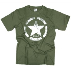 T-shirt met opdruk vintage US star