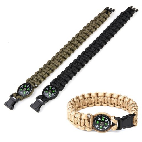 paracord armband met kompasje, 23cm