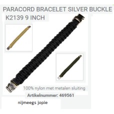 paracord armband met metalen buckle 20cm 