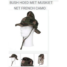 bush-hat frans camo met muskietnet