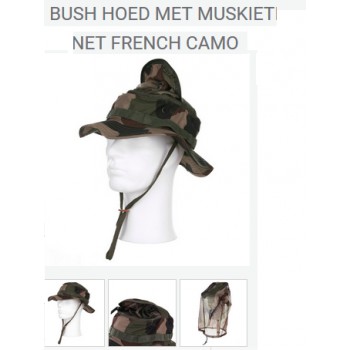 bush-hat met muskietnet, diverse kleuren leverbaar