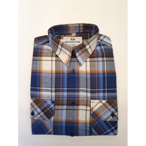 flanel blouse, kleur 6302, Extra lange versie