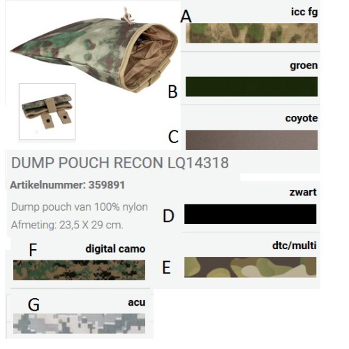 dump pouch recon tas