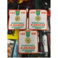 x 4-daagse badge rechthoek, 120, 160 of 200km