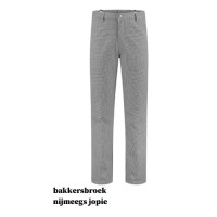 bakkers-broek werkbroek, 100% katoen, blauw met witte stip