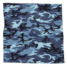 bandana, blauw camouflage