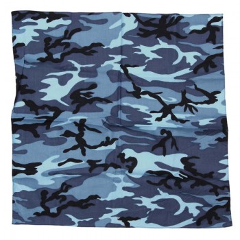 bandana, blauw camouflage