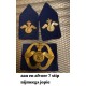baret embleem aan/afvoer