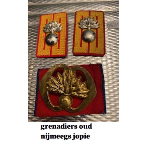 baret embleem garde grenadiers rood/geel 