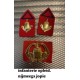 baret embleem infanterie, schild rood
