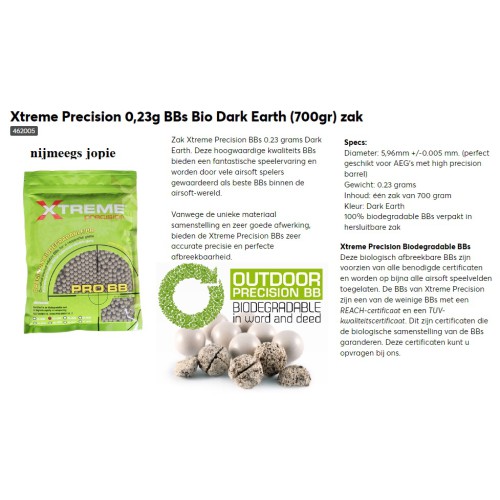 Airsoft bb's xtreme precision. 0,23gr, 700 gram