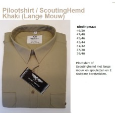 khaky leger blouse "oud model", nieuw, lange mouw, copie