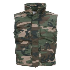 bodywarmer gevoerd groen camouflage