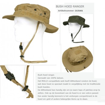 bush-hat, RANGER, met velcro-rand