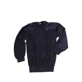 commando trui, 50% wol, grof gebreid, blauw, KM, zonder borstzakje, zie omschrijving