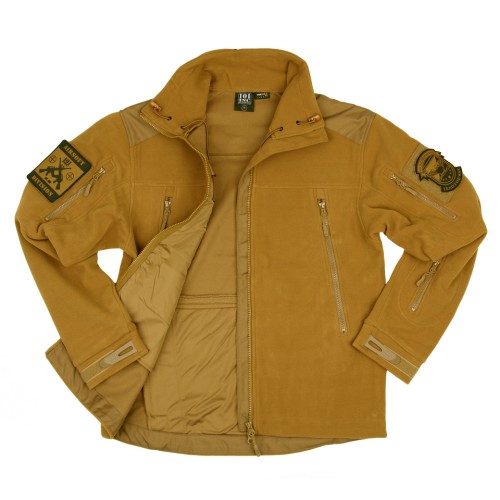 combat fleece jas heavy, bruin