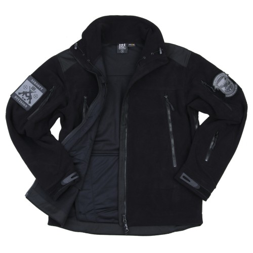 combat fleece jas heavy, zwart, 