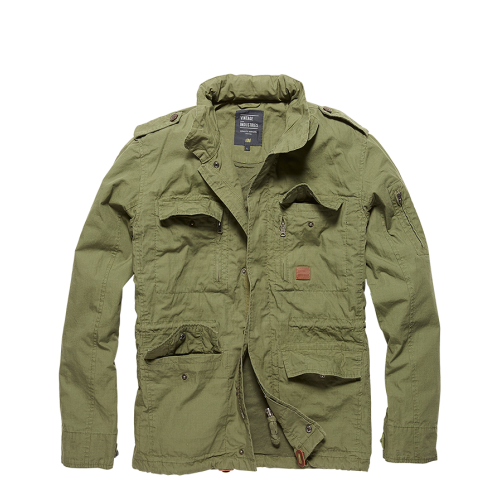 cranford, 100% katoenen jas olive drab, , dunne zomerjas